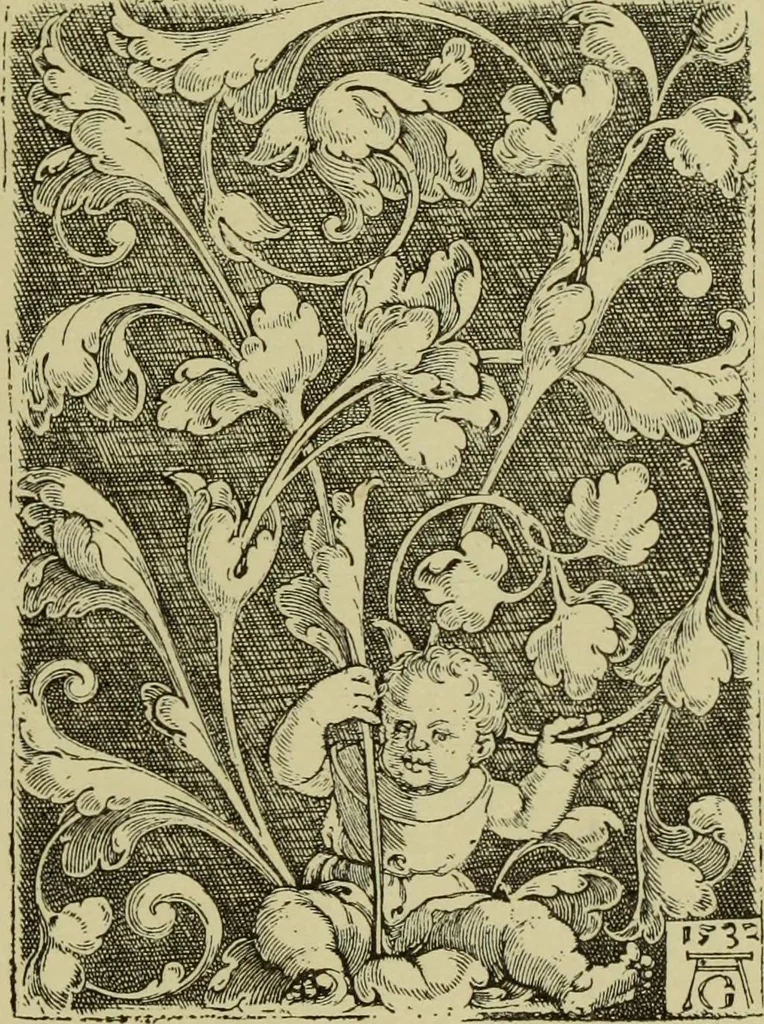 An illustration from Der Ornamentstich der deutschen Frührenaissance : nach seinem sachlichen Inhalt, 1888, leaf 207