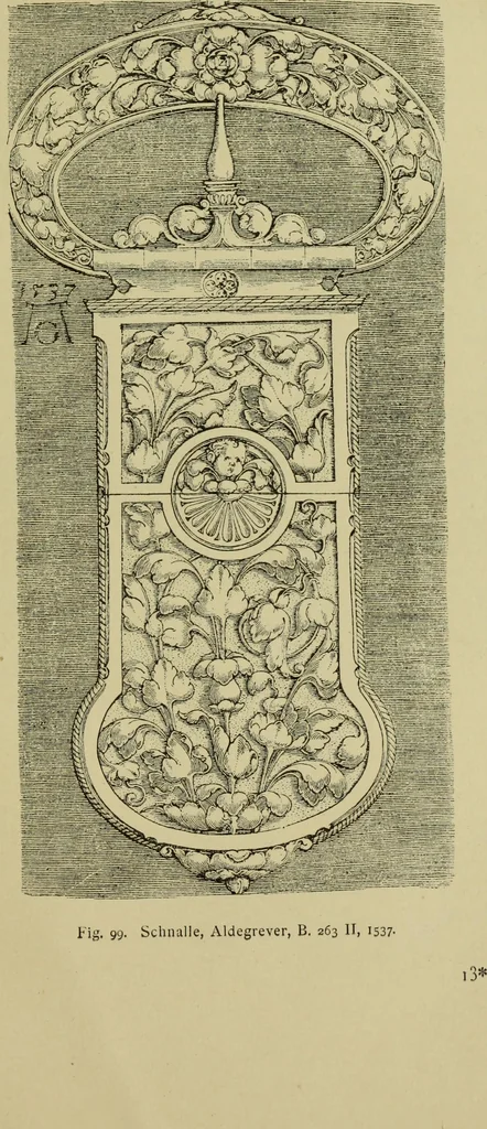 An illustration from Der Ornamentstich der deutschen Frührenaissance : nach seinem sachlichen Inhalt, 1888, leaf 213