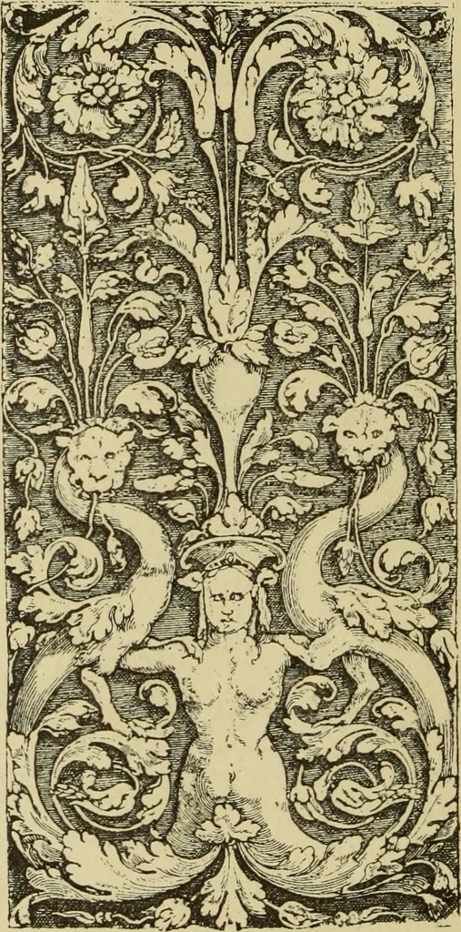 An illustration from Der Ornamentstich der deutschen Frührenaissance : nach seinem sachlichen Inhalt, 1888, leaf 230