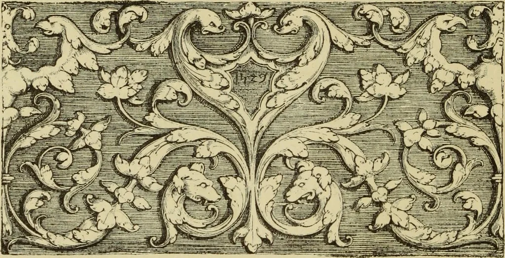 An illustration from Der Ornamentstich der deutschen Frührenaissance : nach seinem sachlichen Inhalt, 1888, leaf 236