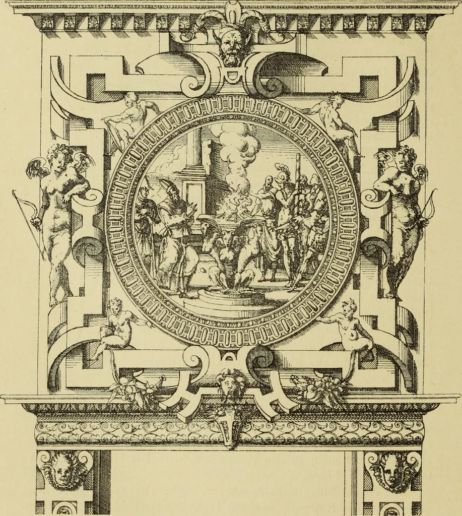 An illustration from Der Ornamentstich der deutschen Frührenaissance : nach seinem sachlichen Inhalt, 1888, leaf 46