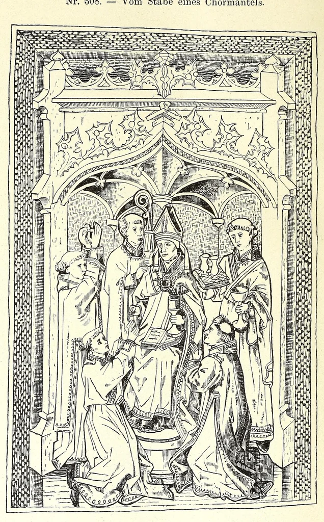 An illustration from Der Paramentenschatz im historischen Museum zu Bern in Wort und Bild : im Auftrage der Aufsichtskommission des Museums, 1895, leaf 110