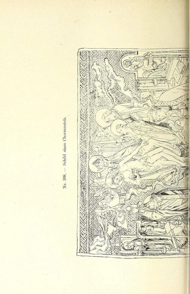 An illustration from Der Paramentenschatz im historischen Museum zu Bern in Wort und Bild : im Auftrage der Aufsichtskommission des Museums, 1895, leaf 116