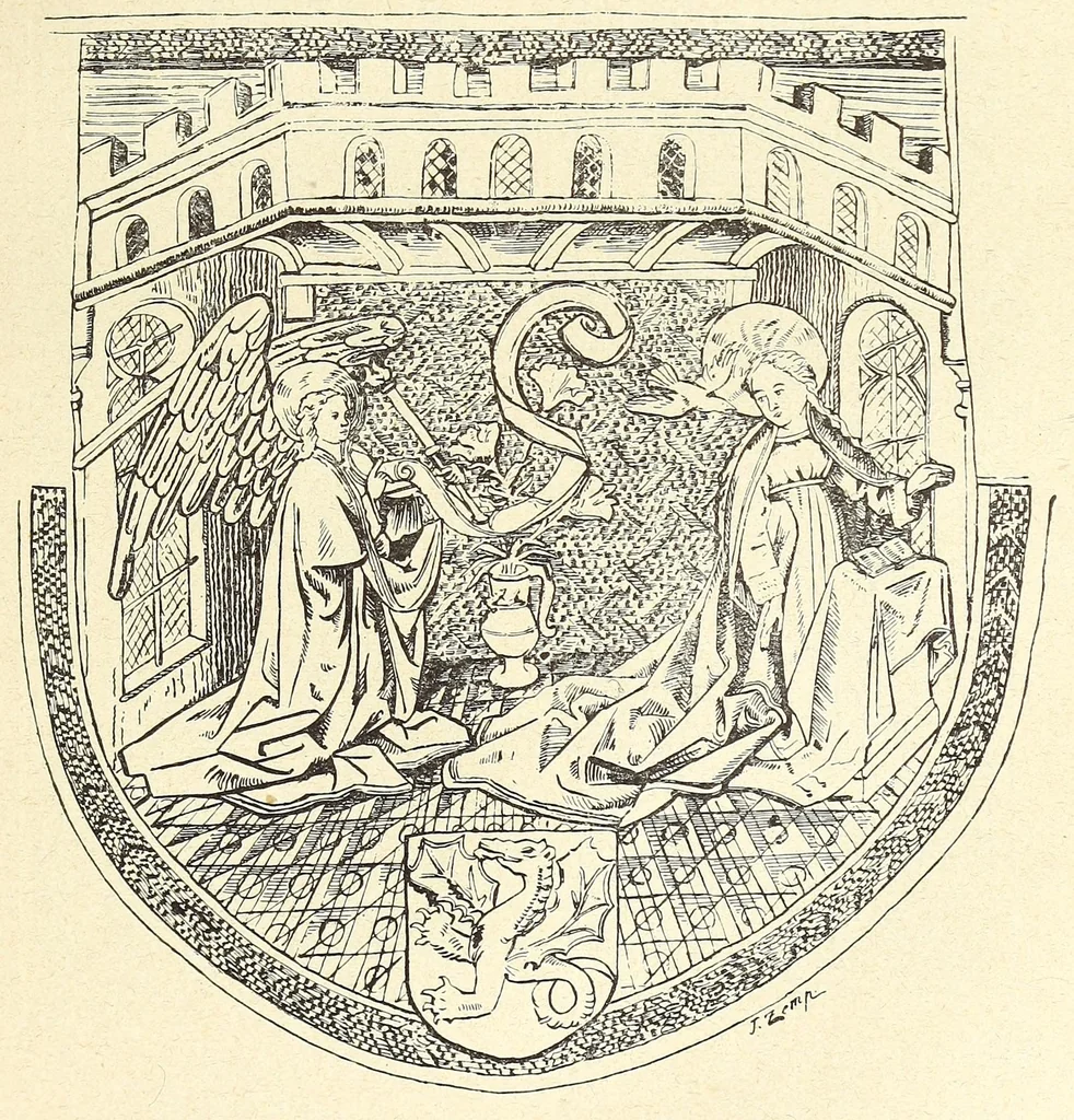 An illustration from Der Paramentenschatz im historischen Museum zu Bern in Wort und Bild : im Auftrage der Aufsichtskommission des Museums, 1895, leaf 129