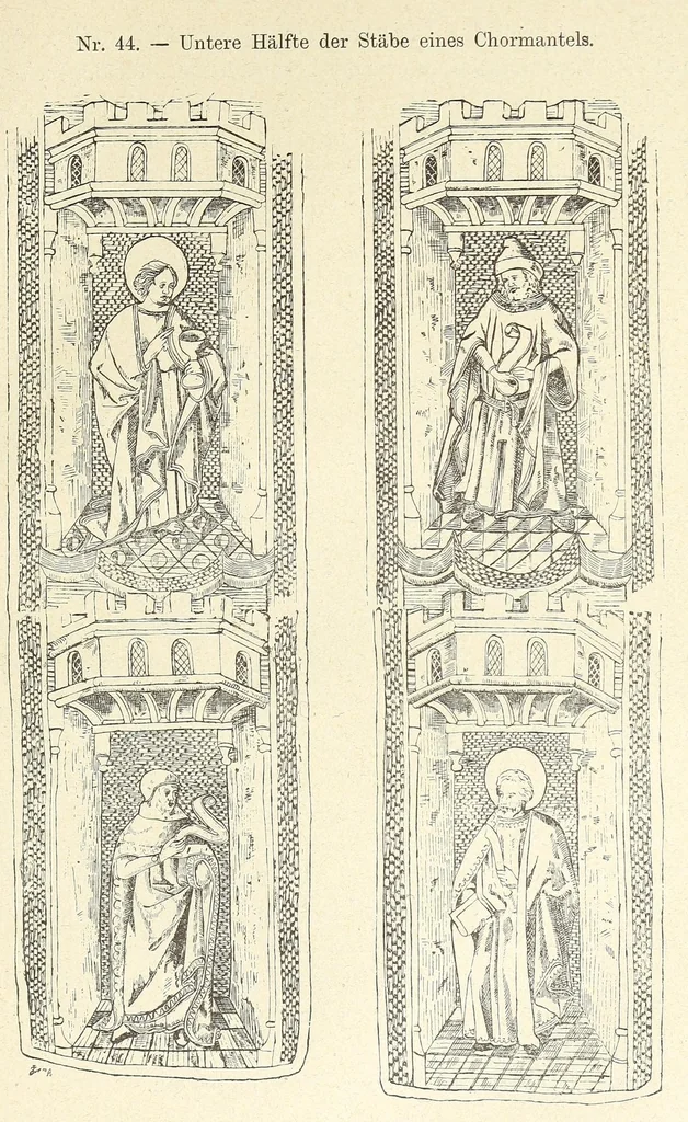An illustration from Der Paramentenschatz im historischen Museum zu Bern in Wort und Bild : im Auftrage der Aufsichtskommission des Museums, 1895, leaf 131