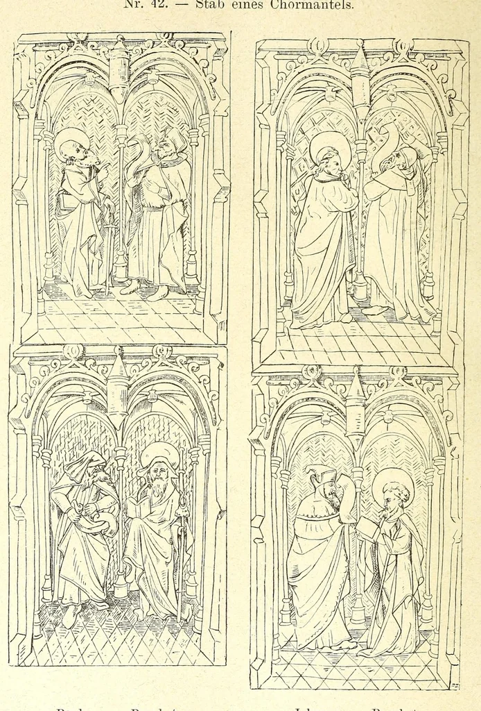 An illustration from Der Paramentenschatz im historischen Museum zu Bern in Wort und Bild : im Auftrage der Aufsichtskommission des Museums, 1895, leaf 140