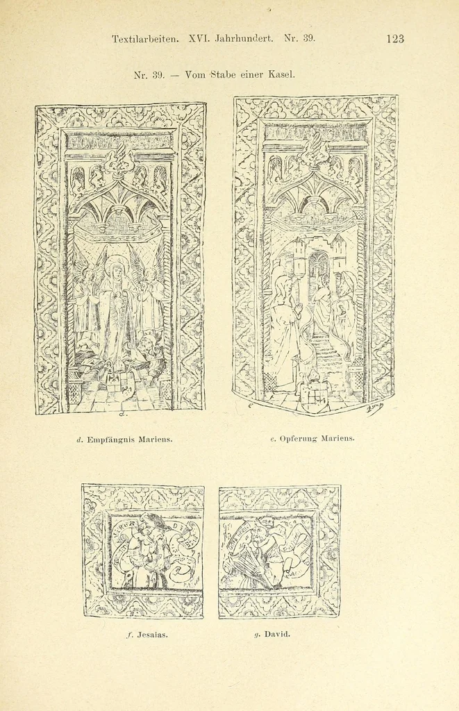 An illustration from Der Paramentenschatz im historischen Museum zu Bern in Wort und Bild : im Auftrage der Aufsichtskommission des Museums, 1895, leaf 145