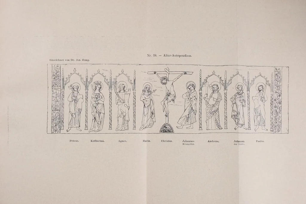 An illustration from Der Paramentenschatz im historischen Museum zu Bern in Wort und Bild : im Auftrage der Aufsichtskommission des Museums, 1895, leaf 77