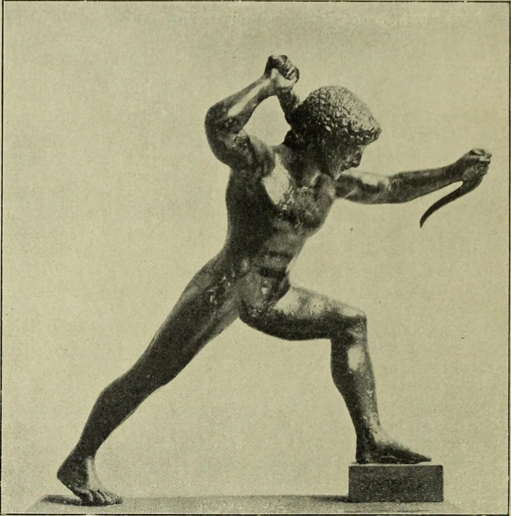 An illustration from Der schoene Mensch im Altertum; eine Geschichte des Koerperideals bei Aegyptern, Orientalen u. Griechen, 1912, leaf 108