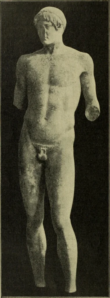 An illustration from Der schoene Mensch im Altertum; eine Geschichte des Koerperideals bei Aegyptern, Orientalen u. Griechen, 1912, leaf 128