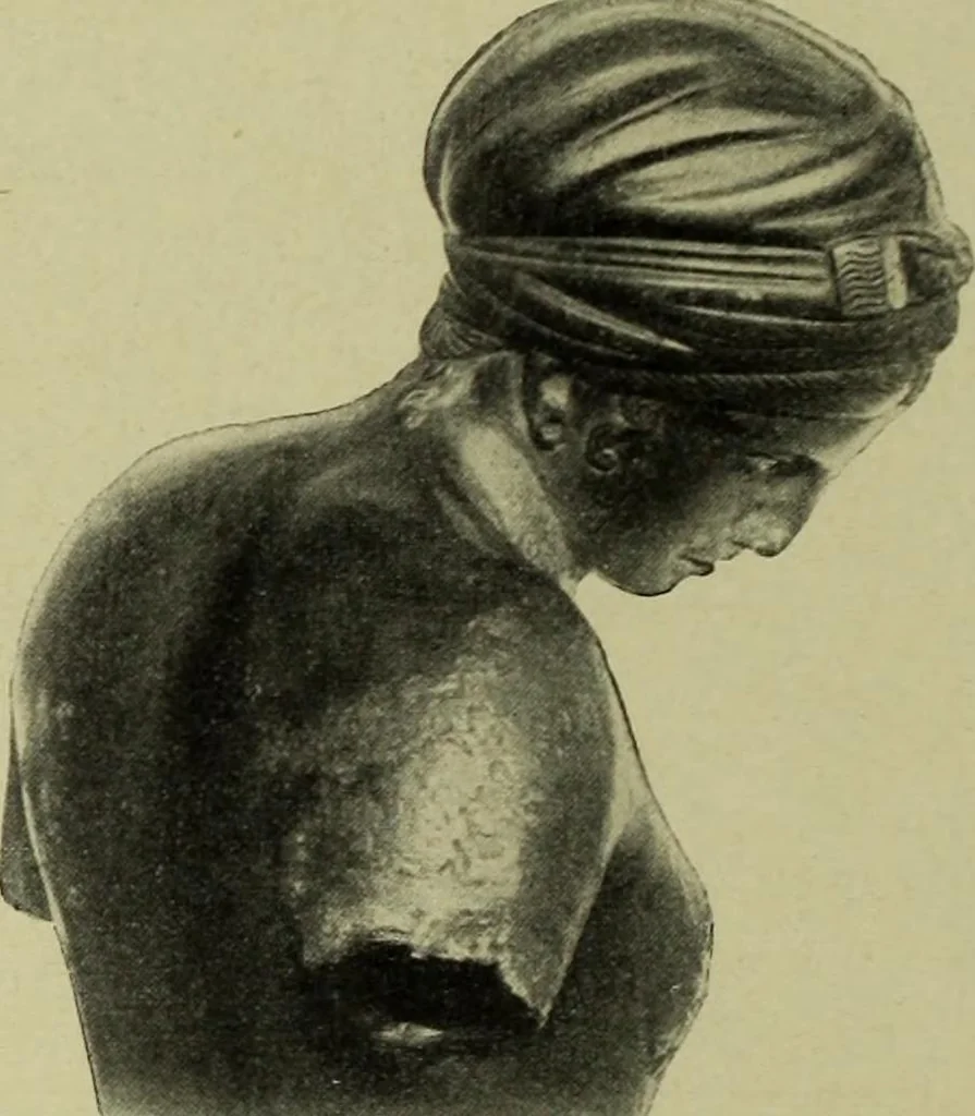 An illustration from Der schoene Mensch im Altertum; eine Geschichte des Koerperideals bei Aegyptern, Orientalen u. Griechen, 1912, leaf 188