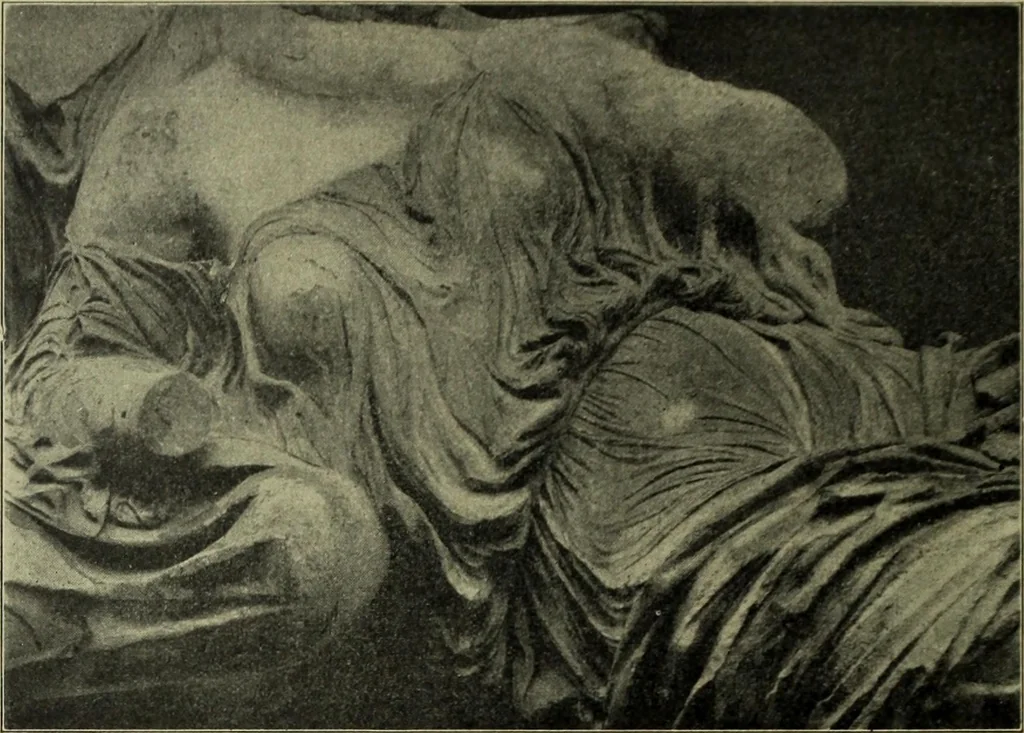 An illustration from Der schoene Mensch im Altertum; eine Geschichte des Koerperideals bei Aegyptern, Orientalen u. Griechen, 1912, leaf 218