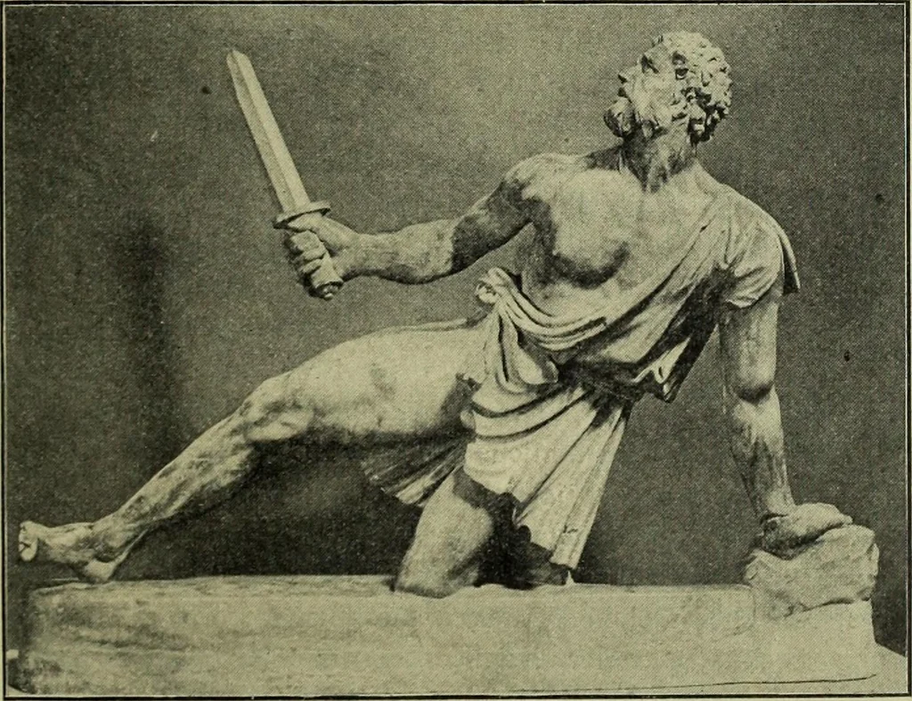 An illustration from Der schoene Mensch im Altertum; eine Geschichte des Koerperideals bei Aegyptern, Orientalen u. Griechen, 1912, leaf 287