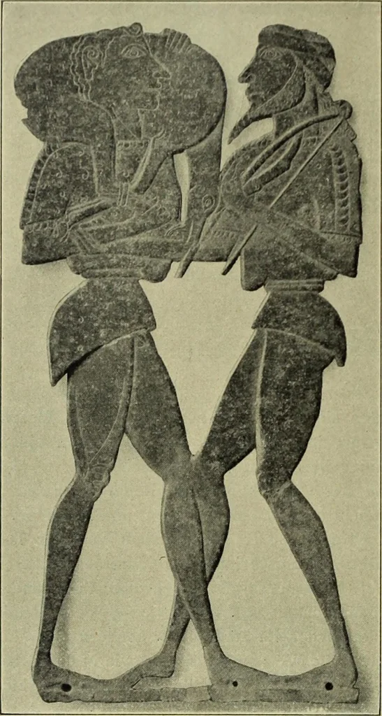 An illustration from Der schoene Mensch im Altertum; eine Geschichte des Koerperideals bei Aegyptern, Orientalen u. Griechen, 1912, leaf 316