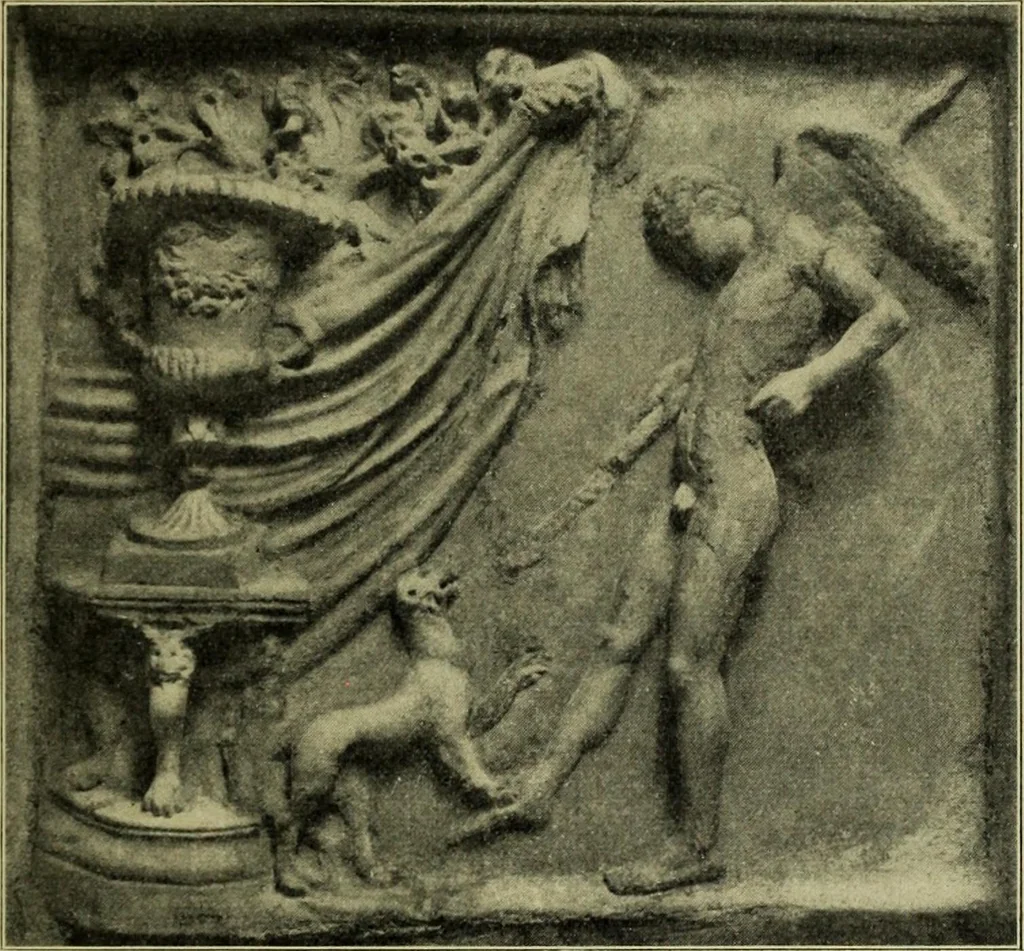An illustration from Der schoene Mensch im Altertum; eine Geschichte des Koerperideals bei Aegyptern, Orientalen u. Griechen, 1912, leaf 343