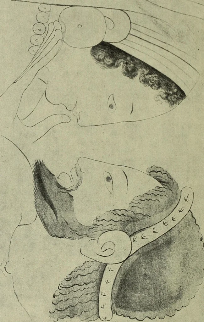 An illustration from Der schoene Mensch im Altertum; eine Geschichte des Koerperideals bei Aegyptern, Orientalen u. Griechen, 1912, leaf 348