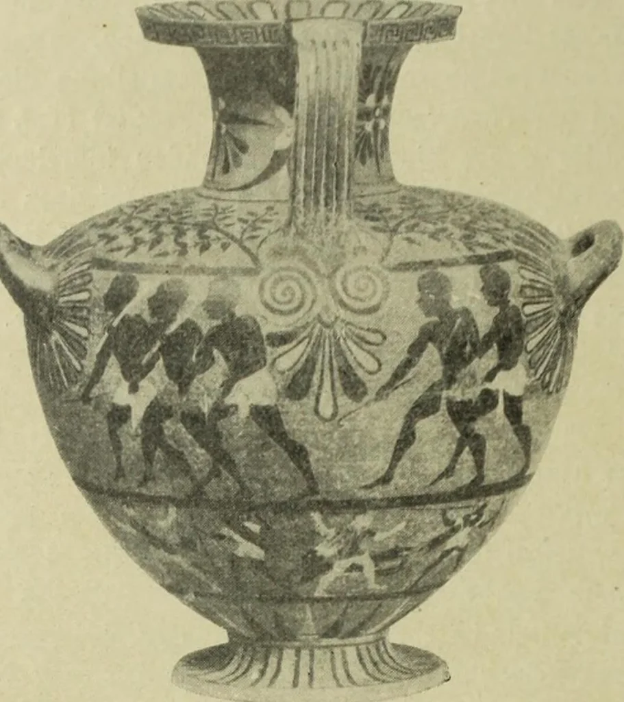 An illustration from Der schoene Mensch im Altertum; eine Geschichte des Koerperideals bei Aegyptern, Orientalen u. Griechen, 1912, leaf 350