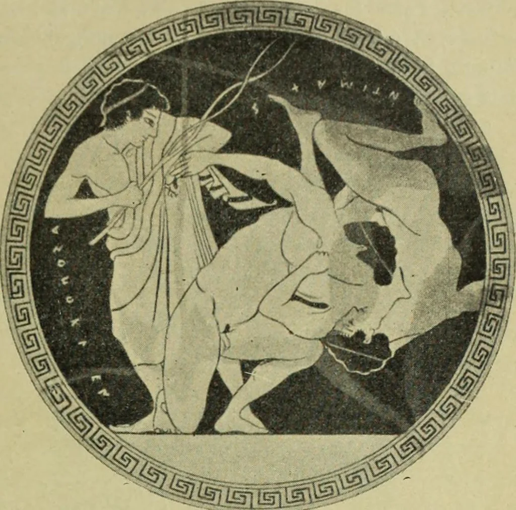 An illustration from Der schoene Mensch im Altertum; eine Geschichte des Koerperideals bei Aegyptern, Orientalen u. Griechen, 1912, leaf 351