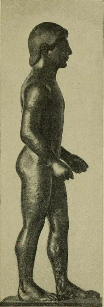 An illustration from Der schoene Mensch im Altertum; eine Geschichte des Koerperideals bei Aegyptern, Orientalen u. Griechen, 1912, leaf 67