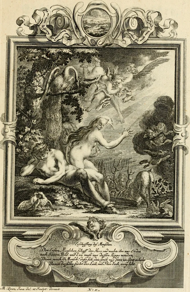 An illustration from Der sogenannte Sinn-lehr-und Geist-volle ... Todentanz : anietzo mit einigen einfältig, doch gut gemeynten Reimen und Versen versehen, 1767, leaf 20