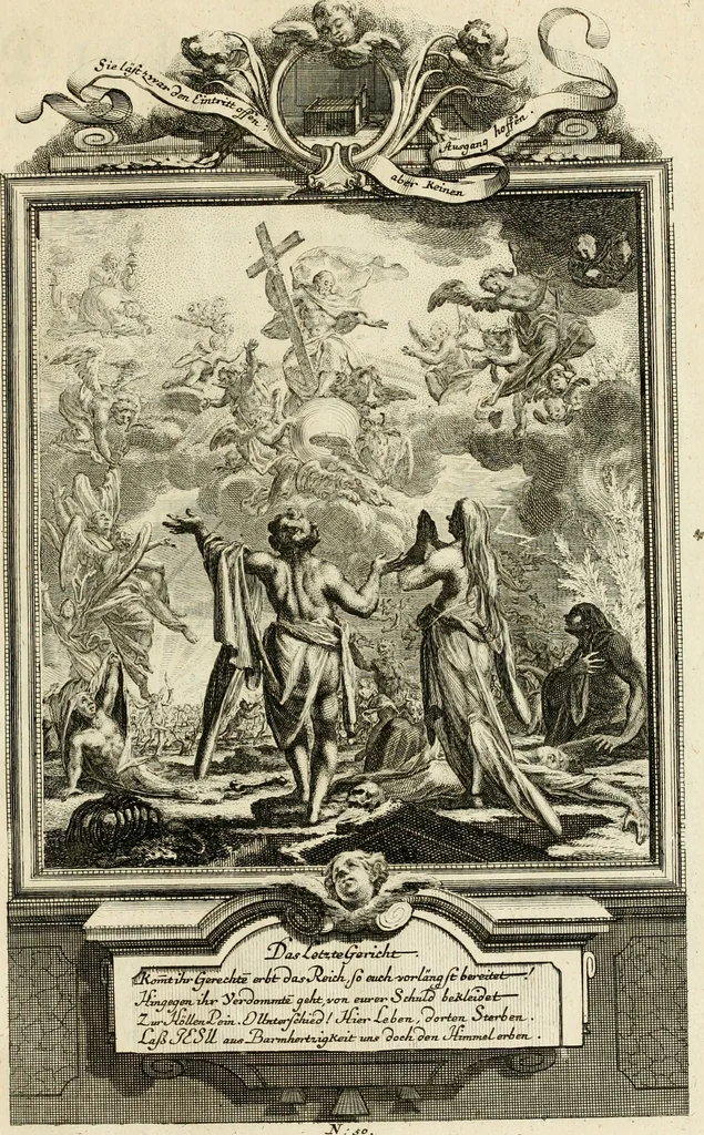 An illustration from Der sogenannte Sinn-lehr-und Geist-volle ... Todentanz : anietzo mit einigen einfältig, doch gut gemeynten Reimen und Versen versehen, 1767, leaf 216