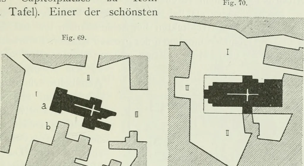 An illustration from Der Städte-Bau nach seinen künstlerischen Grundsätzen. Ein Beitrag zur Lösung moderner Fragen der Architektur und monumentalen Plastik unter besonderer Beziehung auf Wien, 1901, leaf 102