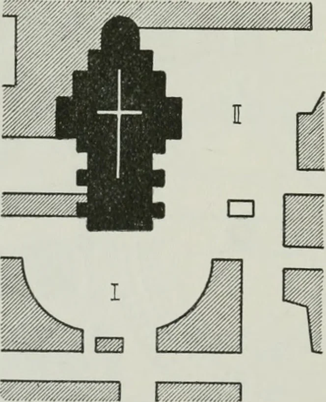 An illustration from Der Städte-Bau nach seinen künstlerischen Grundsätzen. Ein Beitrag zur Lösung moderner Fragen der Architektur und monumentalen Plastik unter besonderer Beziehung auf Wien, 1901, leaf 143
