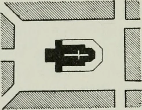 An illustration from Der Städte-Bau nach seinen künstlerischen Grundsätzen. Ein Beitrag zur Lösung moderner Fragen der Architektur und monumentalen Plastik unter besonderer Beziehung auf Wien, 1901, leaf 153