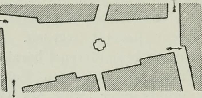 An illustration from Der Städte-Bau nach seinen künstlerischen Grundsätzen. Ein Beitrag zur Lösung moderner Fragen der Architektur und monumentalen Plastik unter besonderer Beziehung auf Wien, 1901, leaf 169