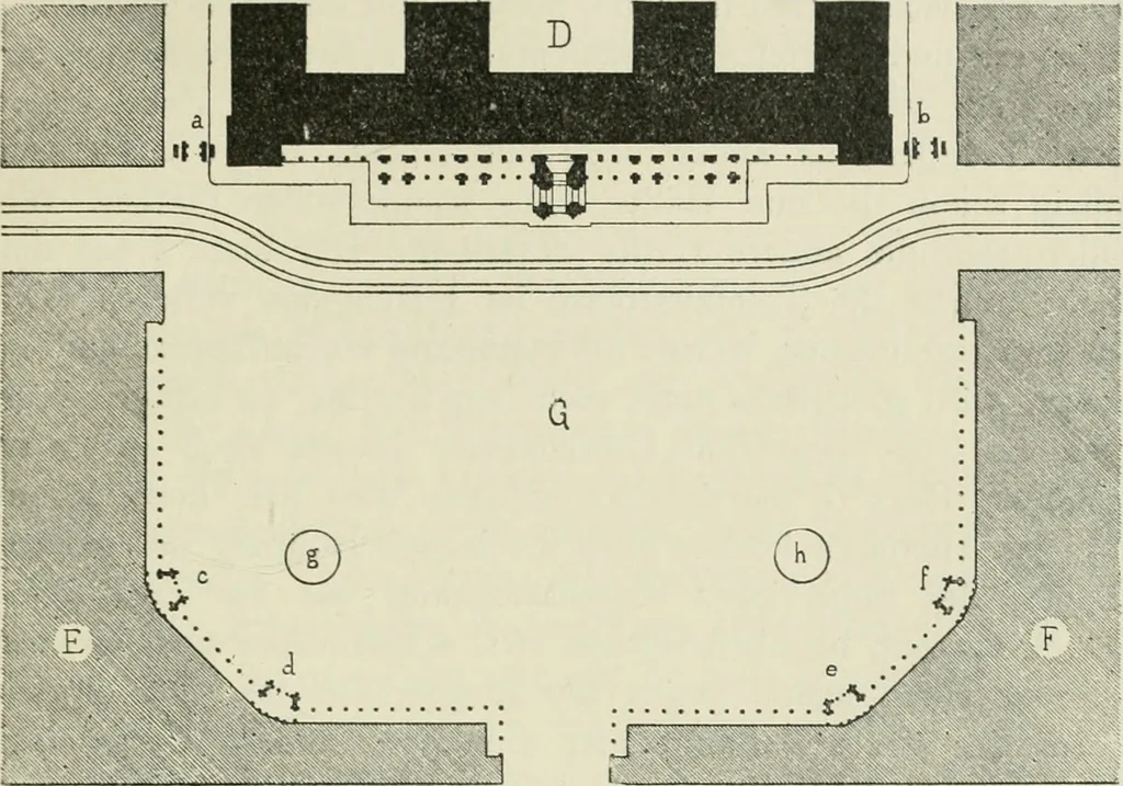 An illustration from Der Städte-Bau nach seinen künstlerischen Grundsätzen. Ein Beitrag zur Lösung moderner Fragen der Architektur und monumentalen Plastik unter besonderer Beziehung auf Wien, 1901, leaf 184