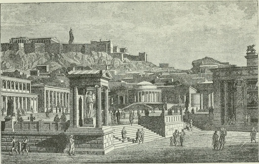 An illustration from Der Städte-Bau nach seinen künstlerischen Grundsätzen. Ein Beitrag zur Lösung moderner Fragen der Architektur und monumentalen Plastik unter besonderer Beziehung auf Wien, 1901, leaf 20