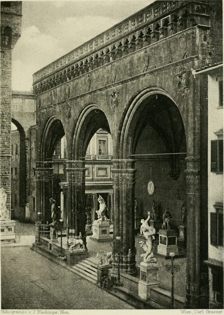 An illustration from Der Städte-Bau nach seinen künstlerischen Grundsätzen. Ein Beitrag zur Lösung moderner Fragen der Architektur und monumentalen Plastik unter besonderer Beziehung auf Wien, 1901, leaf 28
