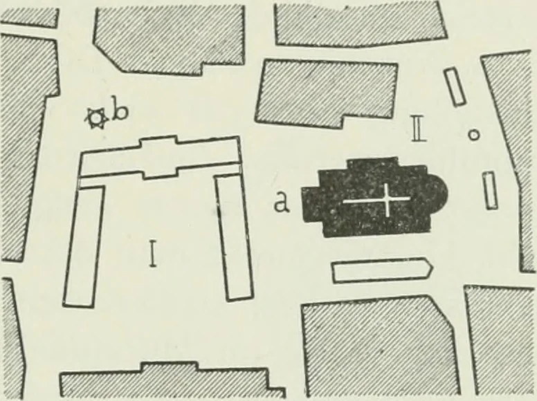 An illustration from Der Städte-Bau nach seinen künstlerischen Grundsätzen. Ein Beitrag zur Lösung moderner Fragen der Architektur und monumentalen Plastik unter besonderer Beziehung auf Wien, 1901, leaf 40