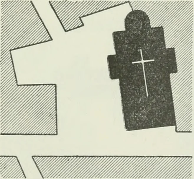 An illustration from Der Städte-Bau nach seinen künstlerischen Grundsätzen. Ein Beitrag zur Lösung moderner Fragen der Architektur und monumentalen Plastik unter besonderer Beziehung auf Wien, 1901, leaf 46