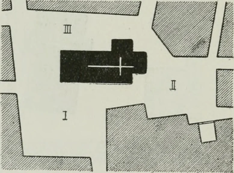 An illustration from Der Städte-Bau nach seinen künstlerischen Grundsätzen. Ein Beitrag zur Lösung moderner Fragen der Architektur und monumentalen Plastik unter besonderer Beziehung auf Wien, 1901, leaf 47
