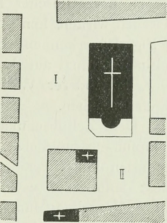 An illustration from Der Städte-Bau nach seinen künstlerischen Grundsätzen. Ein Beitrag zur Lösung moderner Fragen der Architektur und monumentalen Plastik unter besonderer Beziehung auf Wien, 1901, leaf 48