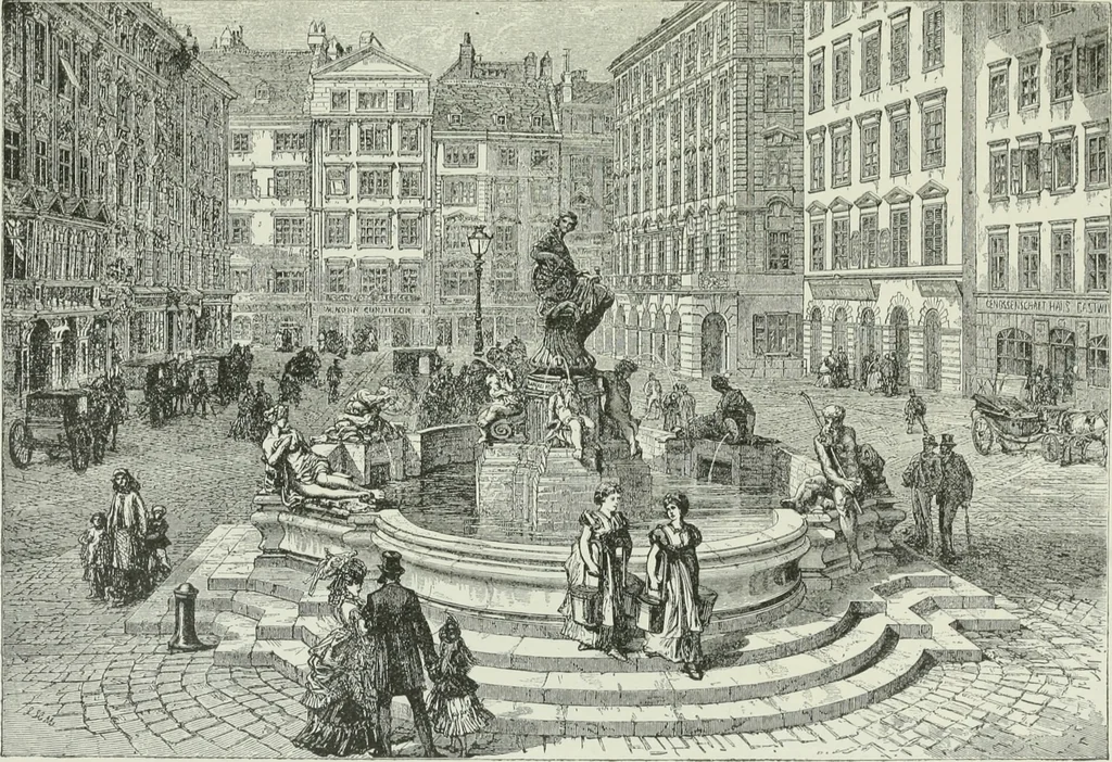 An illustration from Der Städte-Bau nach seinen künstlerischen Grundsätzen. Ein Beitrag zur Lösung moderner Fragen der Architektur und monumentalen Plastik unter besonderer Beziehung auf Wien, 1901, leaf 56