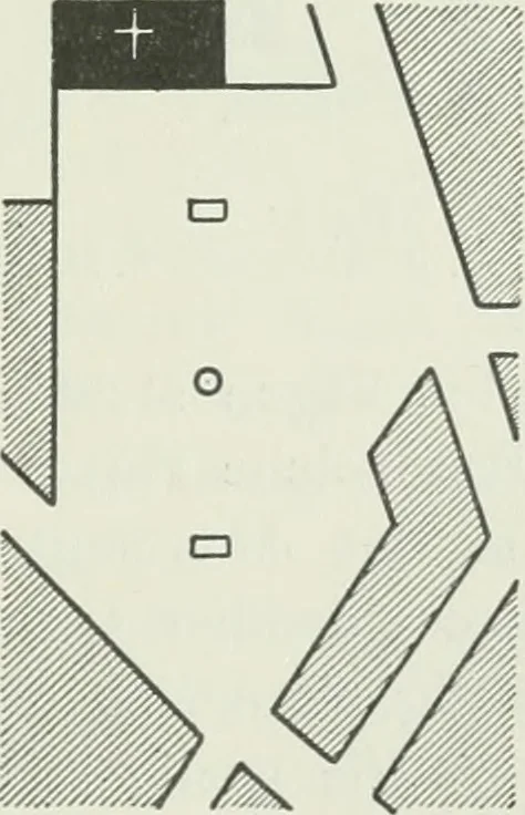 An illustration from Der Städte-Bau nach seinen künstlerischen Grundsätzen. Ein Beitrag zur Lösung moderner Fragen der Architektur und monumentalen Plastik unter besonderer Beziehung auf Wien, 1901, leaf 74