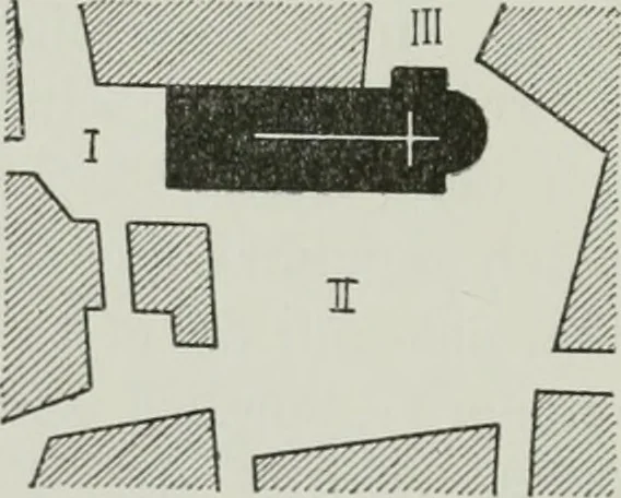 An illustration from Der Städte-Bau nach seinen künstlerischen Grundsätzen. Ein Beitrag zur Lösung moderner Fragen der Architektur und monumentalen Plastik unter besonderer Beziehung auf Wien, 1901, leaf 79