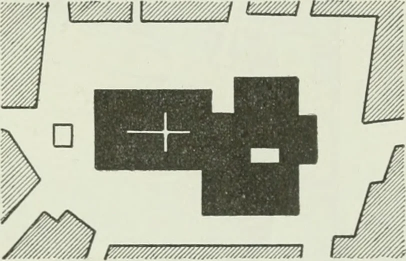 An illustration from Der Städte-Bau nach seinen künstlerischen Grundsätzen. Ein Beitrag zur Lösung moderner Fragen der Architektur und monumentalen Plastik unter besonderer Beziehung auf Wien, 1901, leaf 82