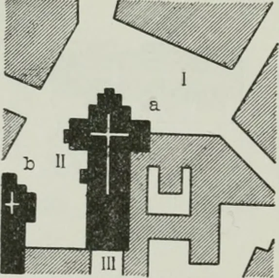 An illustration from Der Städte-Bau nach seinen künstlerischen Grundsätzen. Ein Beitrag zur Lösung moderner Fragen der Architektur und monumentalen Plastik unter besonderer Beziehung auf Wien, 1901, leaf 93