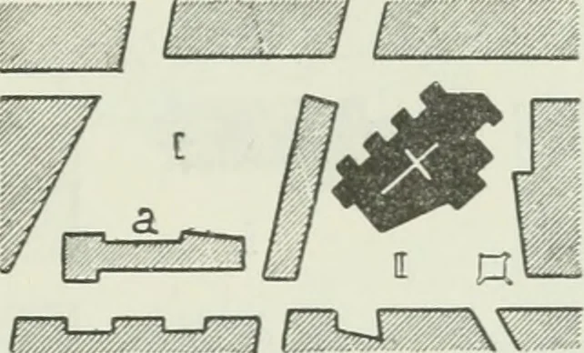An illustration from Der Städte-Bau nach seinen künstlerischen Grundsätzen. Ein Beitrag zur Lösung moderner Fragen der Architektur und monumentalen Plastik unter besonderer Beziehung auf Wien, 1901, leaf 94