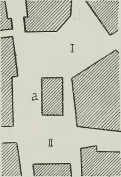 An illustration from Der Städte-Bau nach seinen künstlerischen Grundsätzen. Ein Beitrag zur Lösung moderner Fragen der Architektur und monumentalen Plastik unter besonderer Beziehung auf Wien, 1901, leaf 95