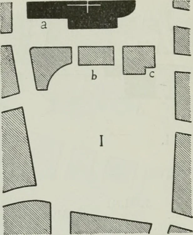 An illustration from Der Städte-Bau nach seinen künstlerischen Grundsätzen. Ein Beitrag zur Lösung moderner Fragen der Architektur und monumentalen Plastik unter besonderer Beziehung auf Wien, 1901, leaf 97