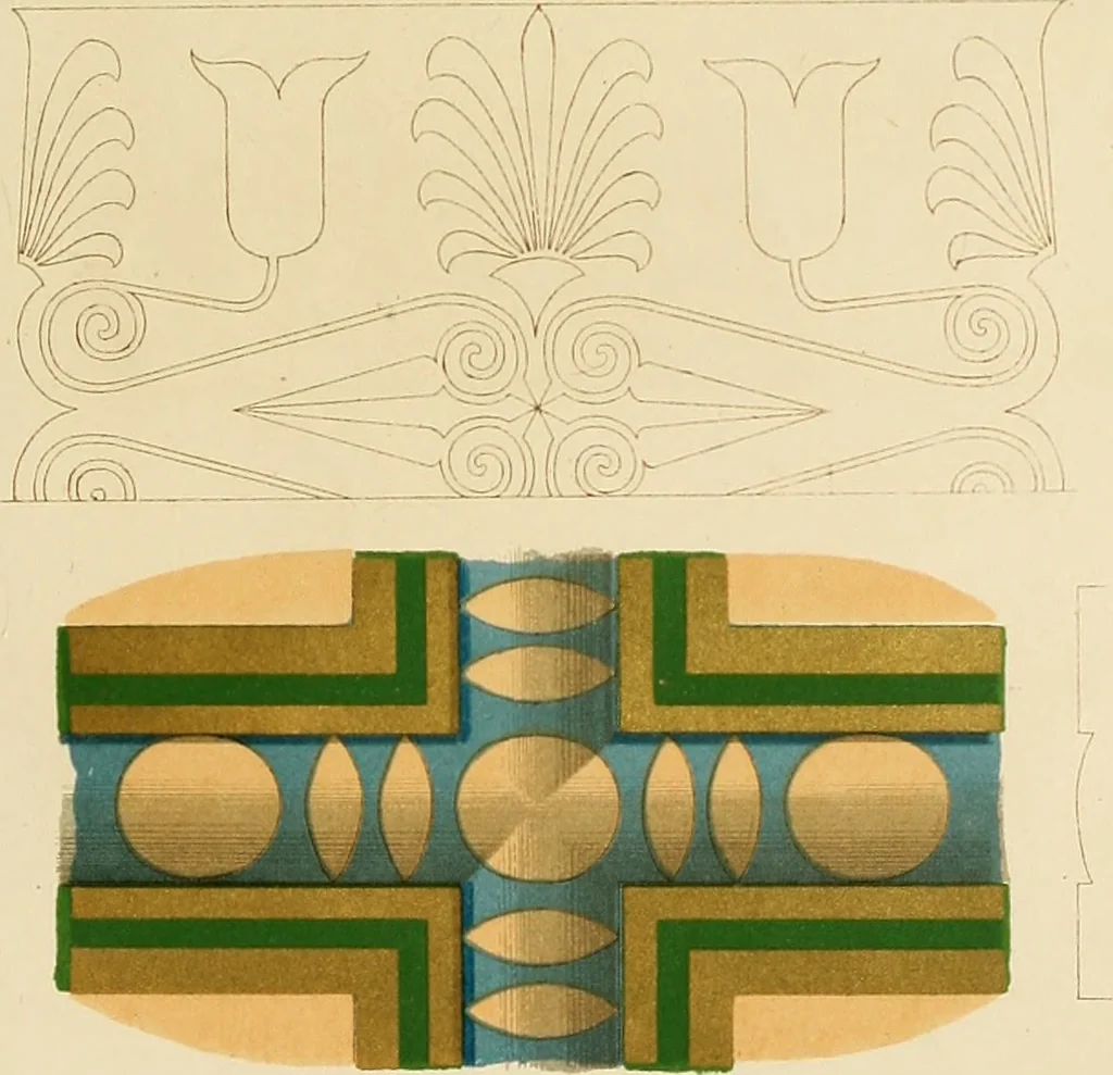 An illustration from Der Stil in den technischen und tektonischen Künsten; oder, Praktische Aesthetik. Ein Handbuch für Techniker, Künstler und Kunstfreunde, 1878, leaf 112