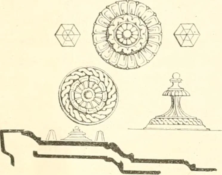 An illustration from Der Stil in den technischen und tektonischen Künsten; oder, Praktische Aesthetik. Ein Handbuch für Techniker, Künstler und Kunstfreunde, 1884, leaf 390