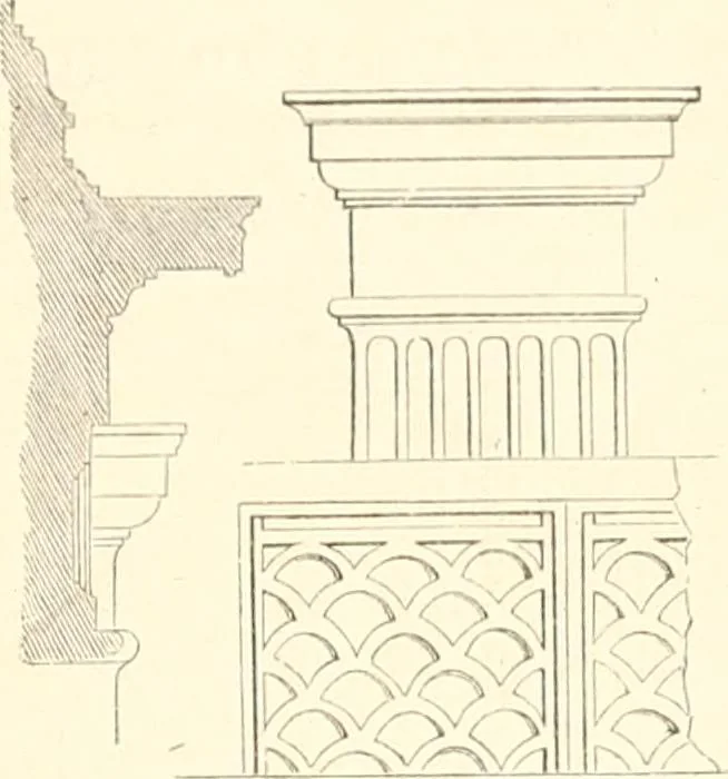 An illustration from Der Stil in den technischen und tektonischen Künsten; oder, Praktische Aesthetik. Ein Handbuch für Techniker, Künstler und Kunstfreunde, 1884, leaf 390