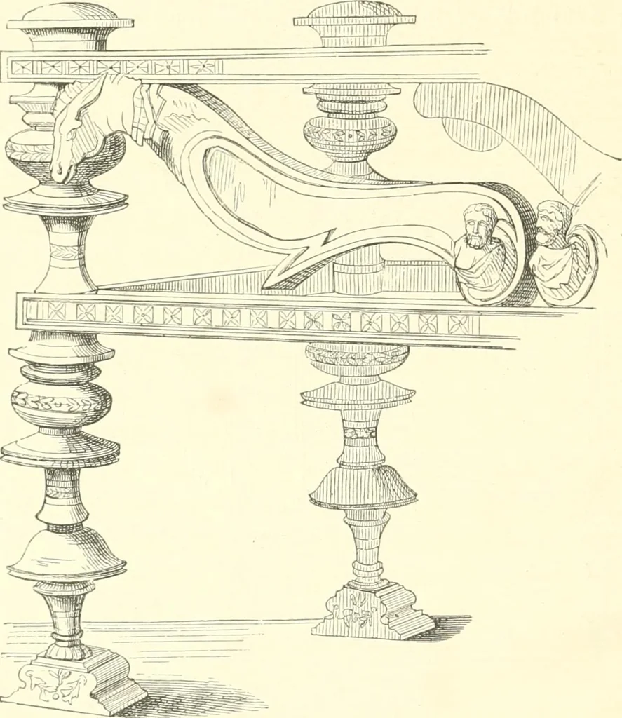An illustration from Der Stil in den technischen und tektonischen Künsten; oder, Praktische Aesthetik. Ein Handbuch für Techniker, Künstler und Kunstfreunde, 1884, leaf 399