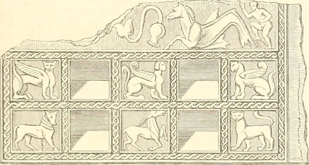 An illustration from Der Stil in den technischen und tektonischen Künsten; oder, Praktische Aesthetik. Ein Handbuch für Techniker, Künstler und Kunstfreunde, 1884, leaf 452