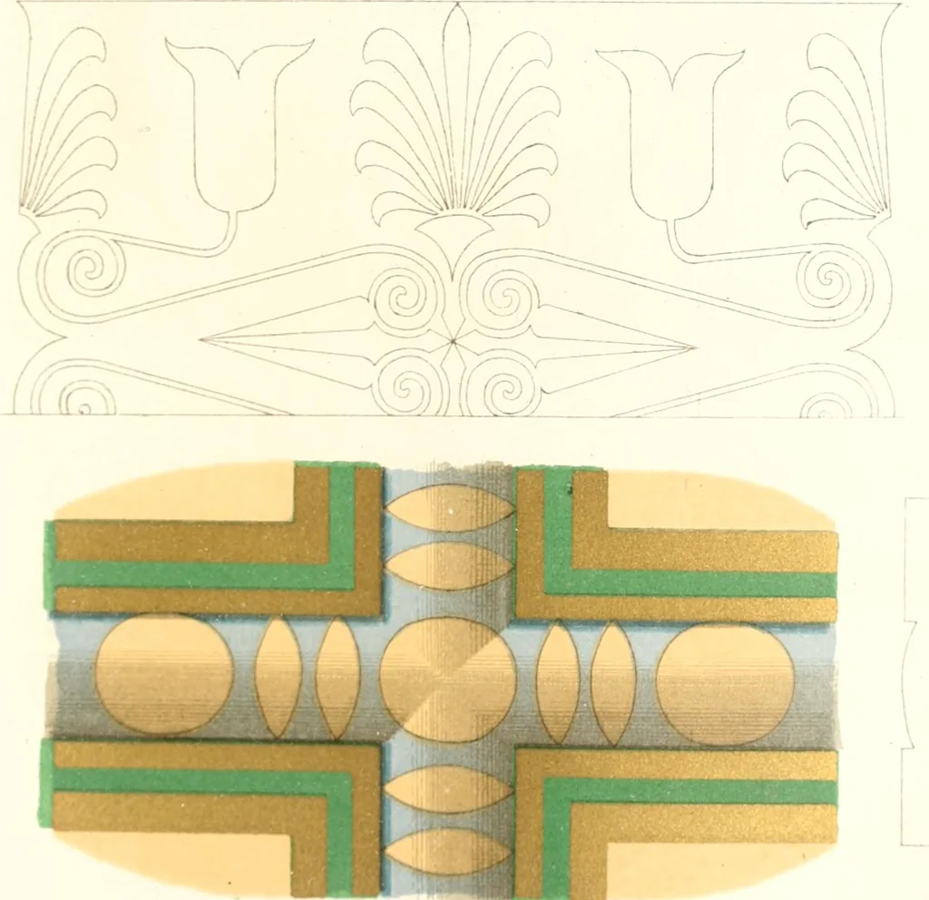 An illustration from Der Stil in den technischen und tektonischen Künsten; oder, Praktische Aesthetik. Ein Handbuch für Techniker, Künstler und Kunstfreunde, 1884, leaf 538